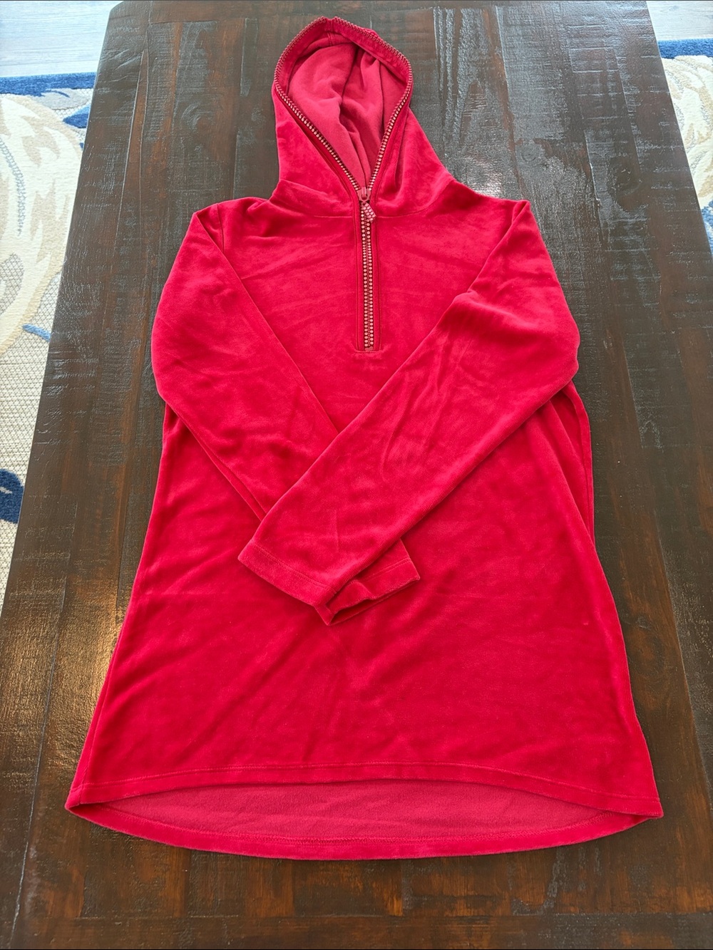 Quaker Factory Set of 2 Velvet Zipped Hoodie’s Size XXS Grey and Red